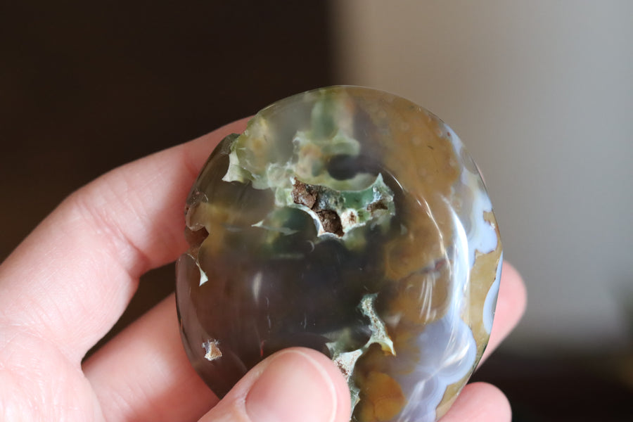 8th vein ocean jasper pocket stone 24