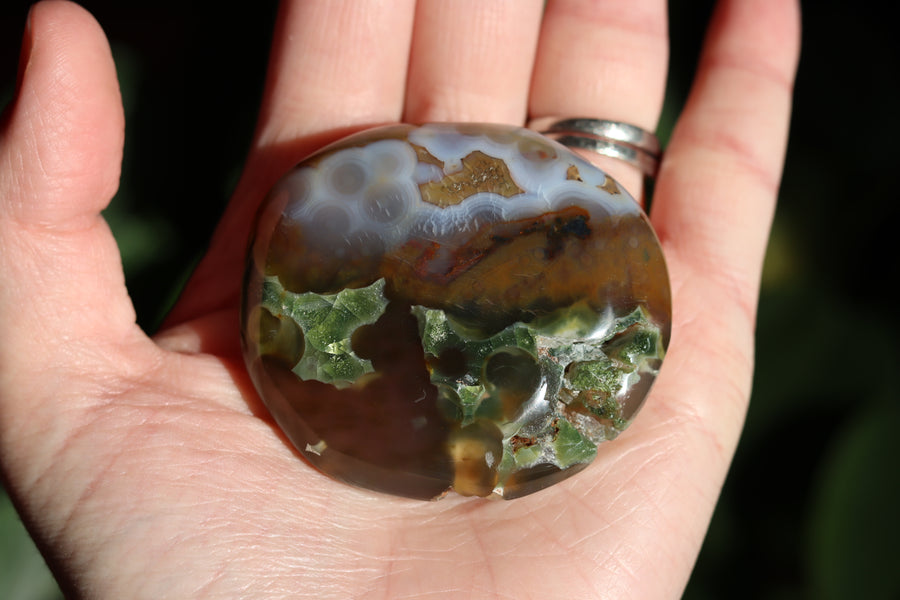 8th vein ocean jasper pocket stone 24