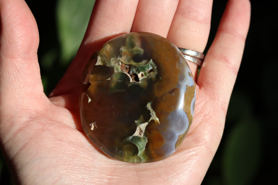 8th vein ocean jasper pocket stone 24