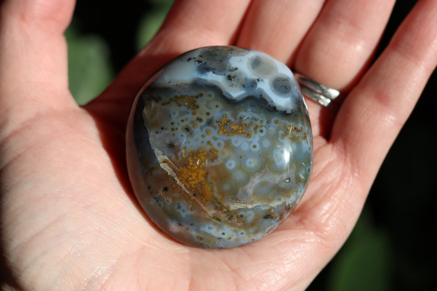 8th vein ocean jasper pocket stone 25