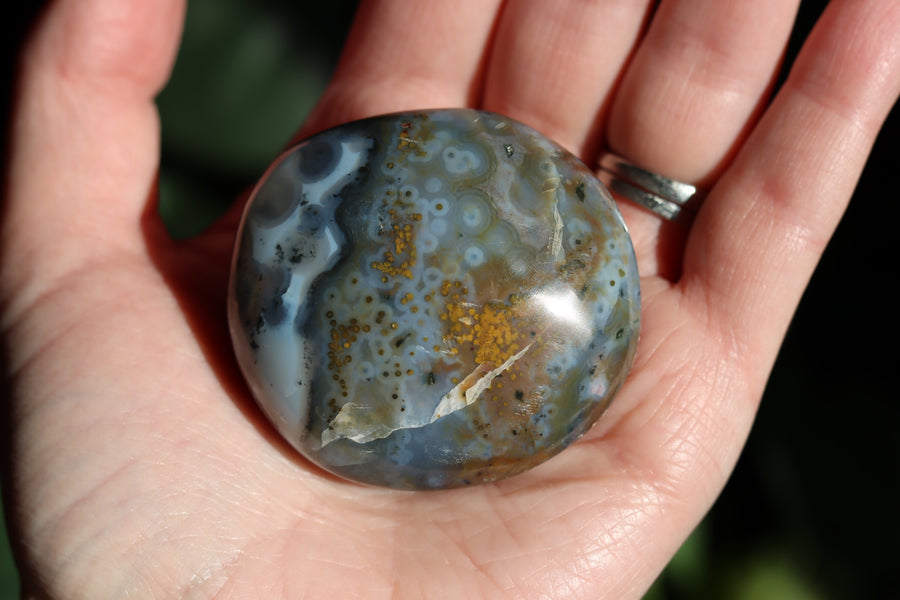 8th vein ocean jasper pocket stone 25