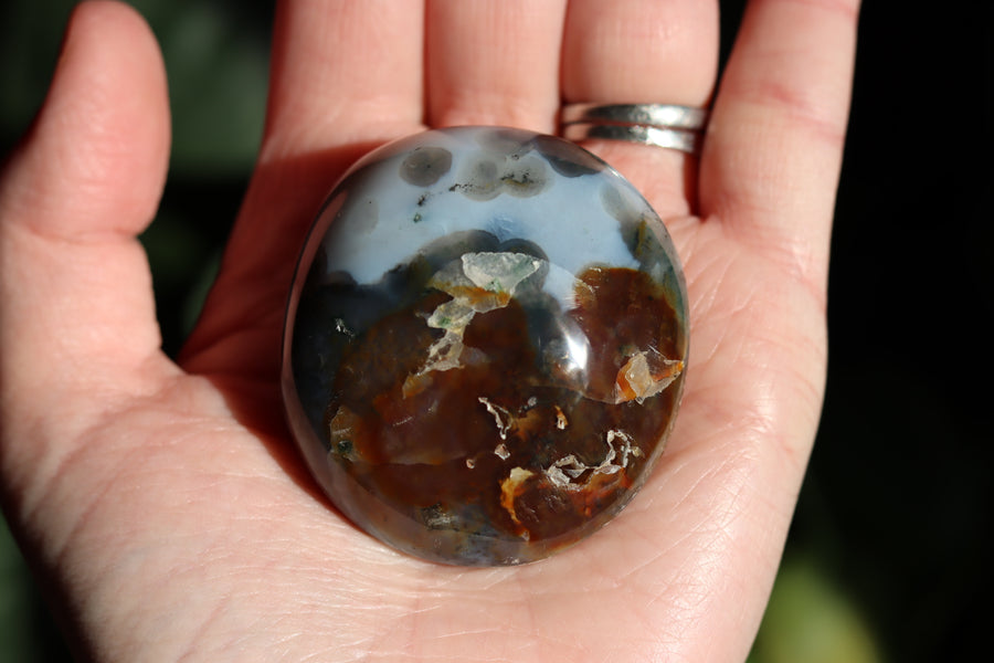 8th vein ocean jasper pocket stone 25