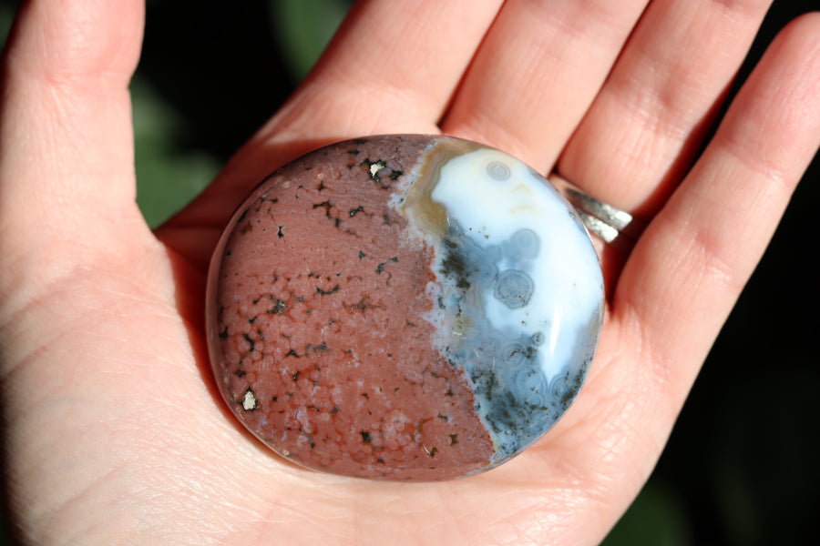 8th vein ocean jasper pocket stone 26