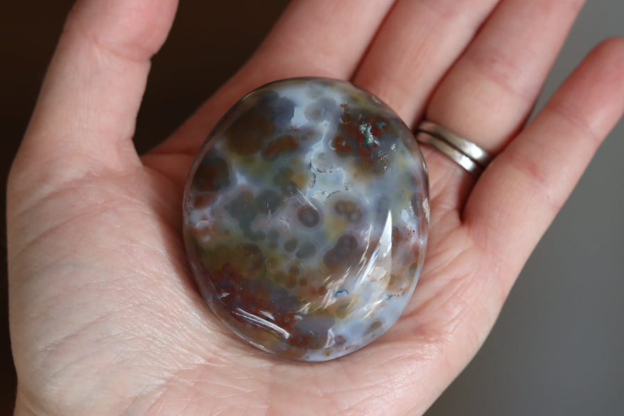 8th vein ocean jasper pocket stone 28