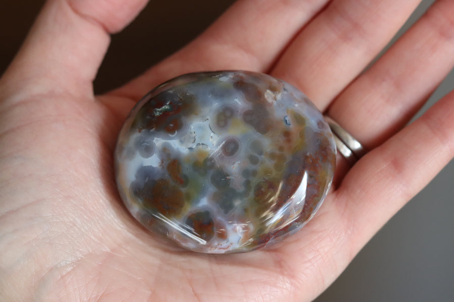 8th vein ocean jasper pocket stone 28