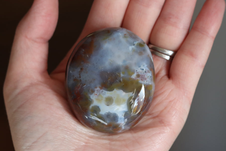 8th vein ocean jasper pocket stone 28