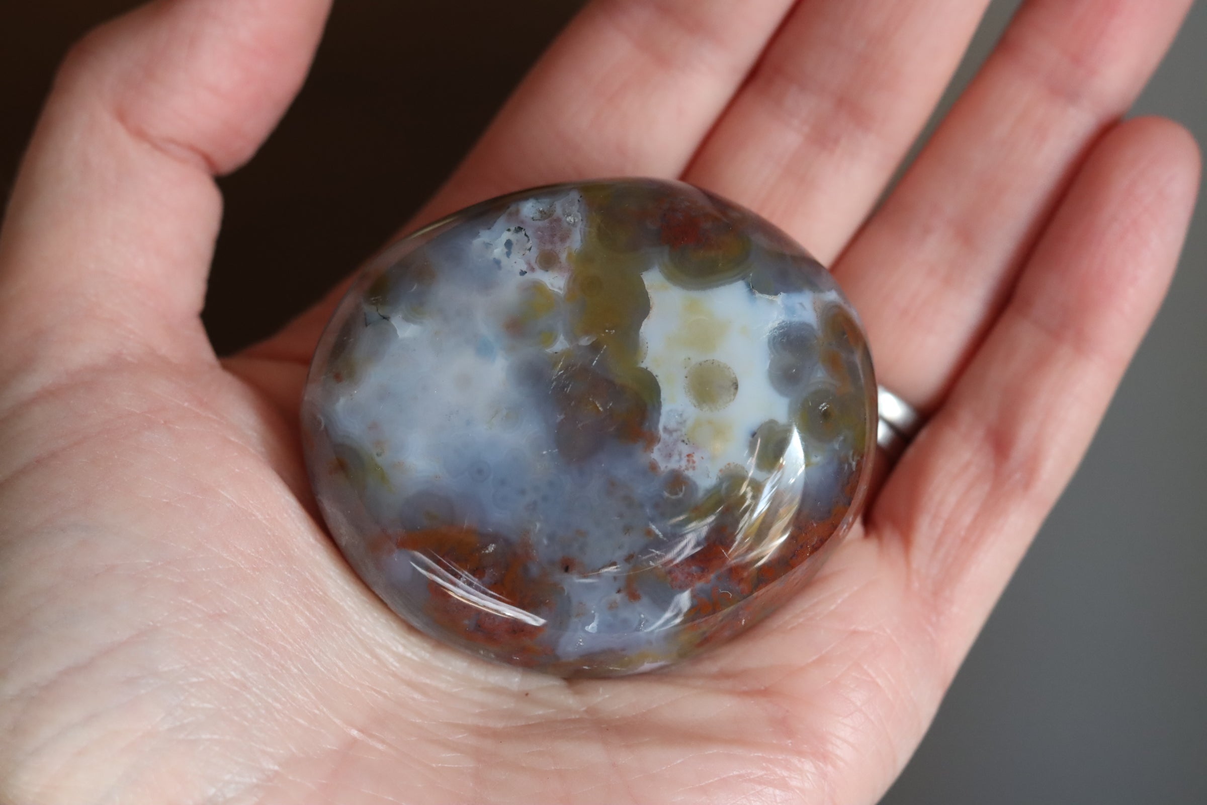 8th vein ocean jasper pocket stone 28