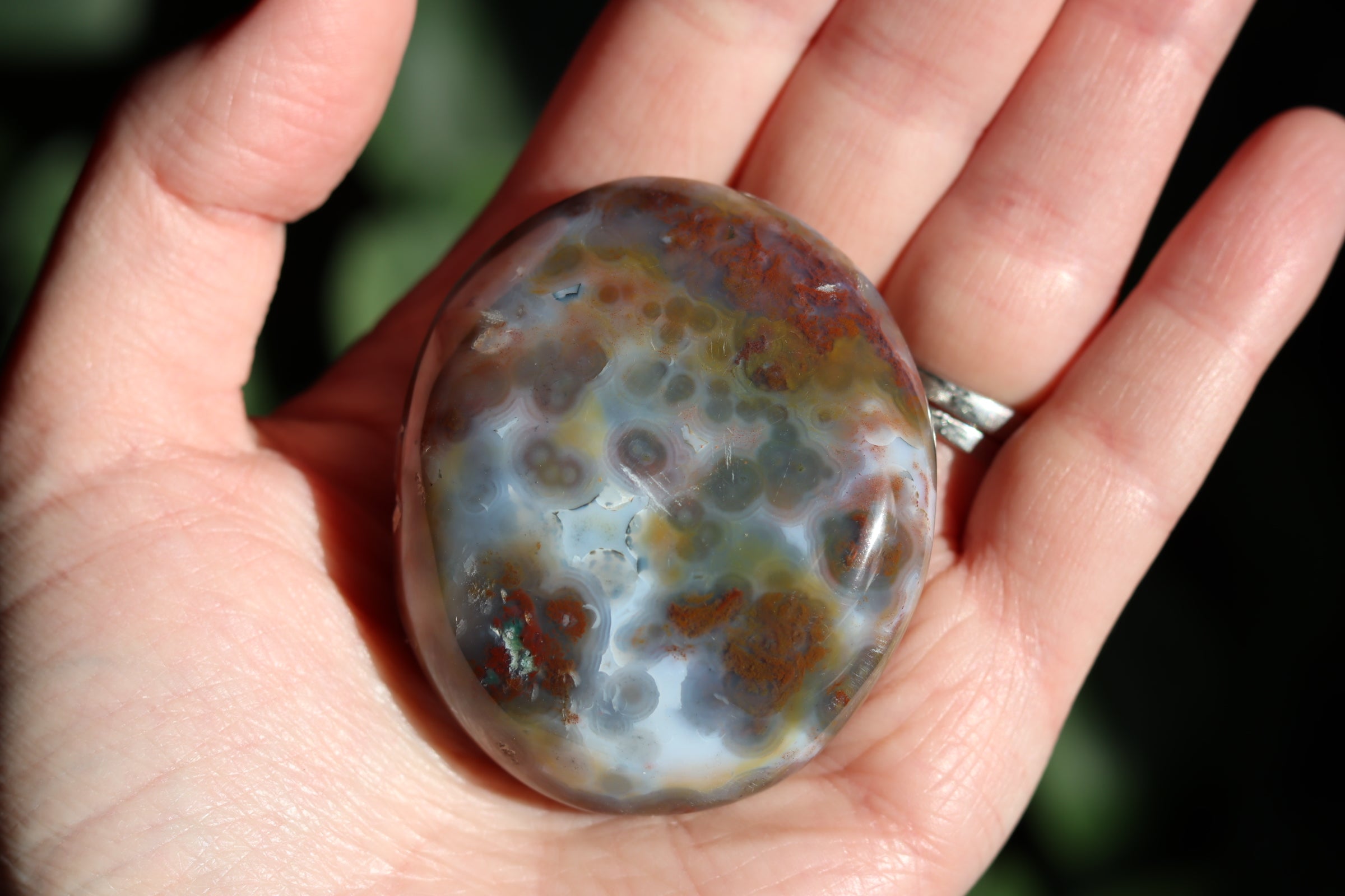 8th vein ocean jasper pocket stone 28