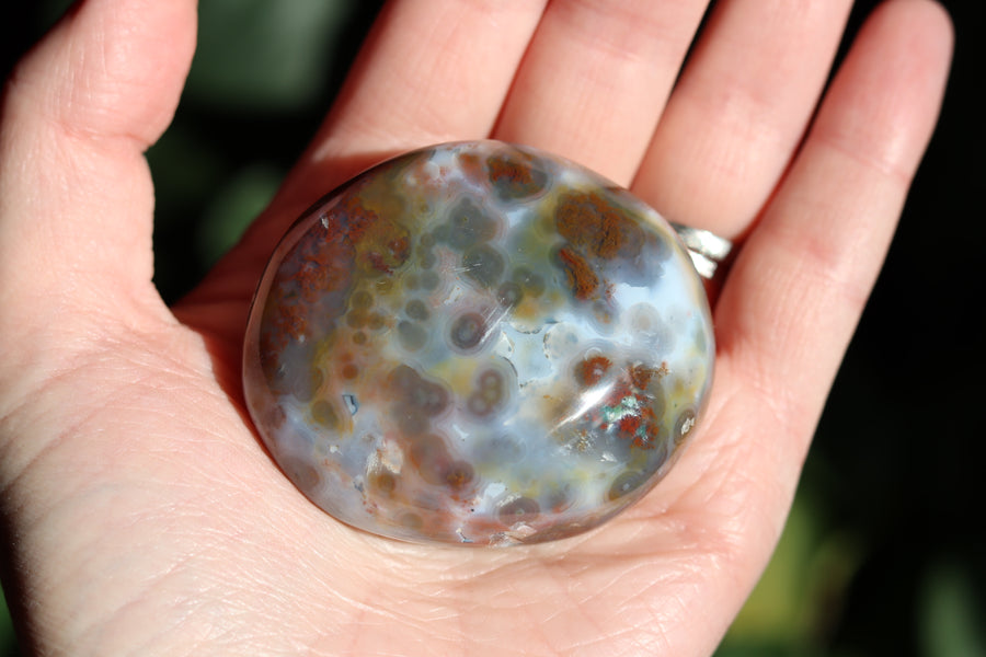 8th vein ocean jasper pocket stone 28