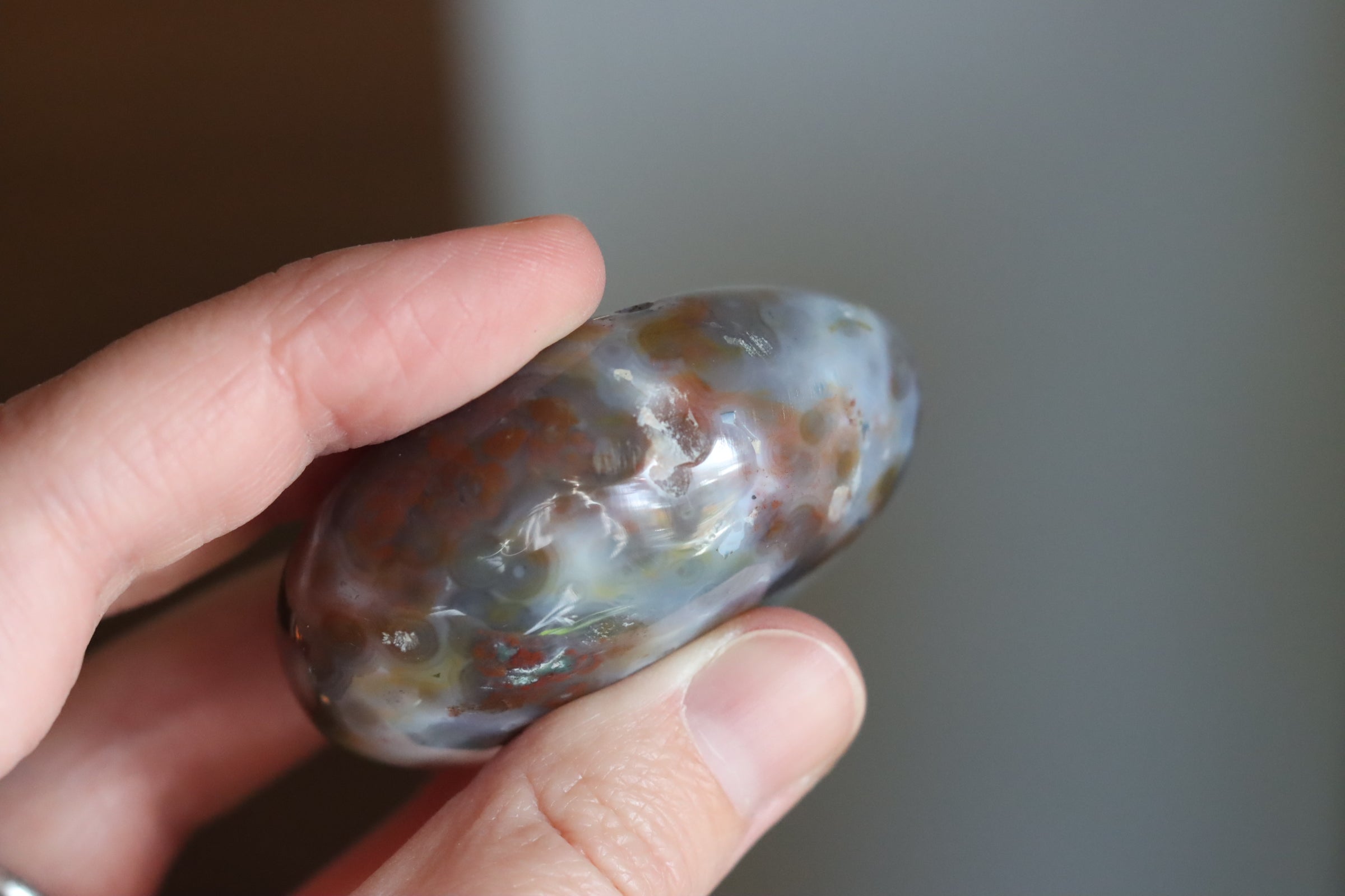 8th vein ocean jasper pocket stone 28