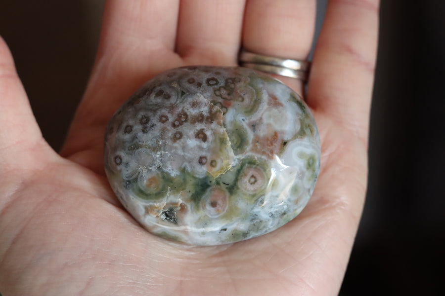 Old stock ocean jasper pocket stone OS9 new