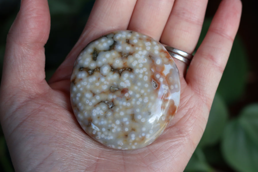 Old stock ocean jasper pocket stone OS11