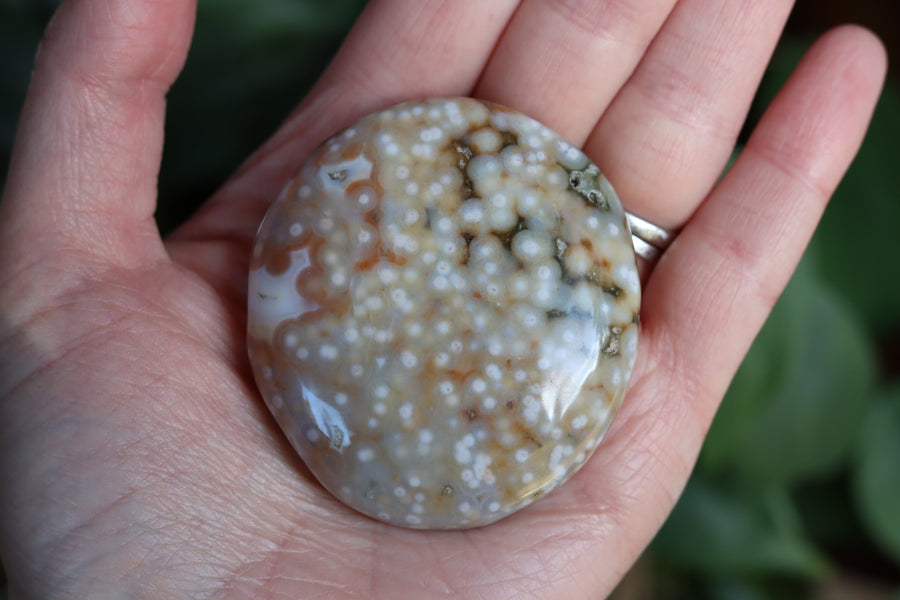 Old stock ocean jasper pocket stone OS11