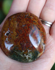 Old stock ocean jasper pocket stone OS12