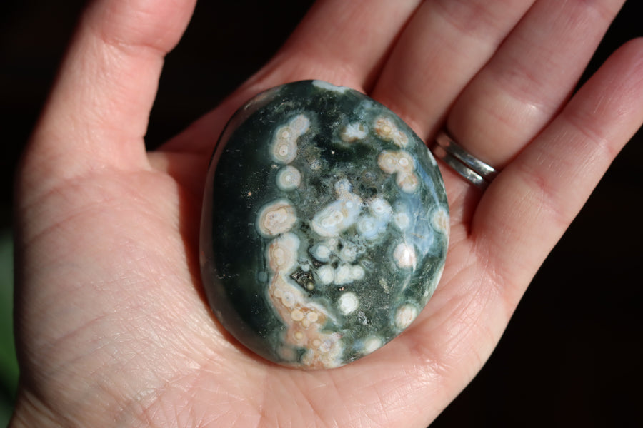 Old stock ocean jasper pocket stone OS8 new