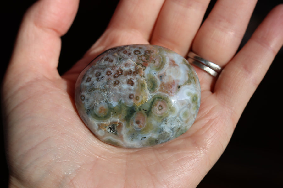 Old stock ocean jasper pocket stone OS9 new