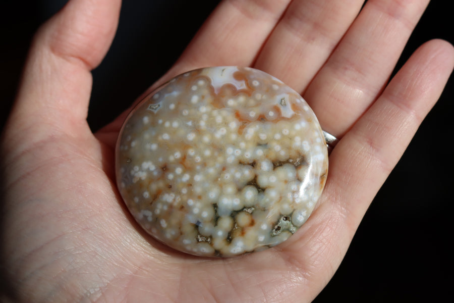 Old stock ocean jasper pocket stone OS11