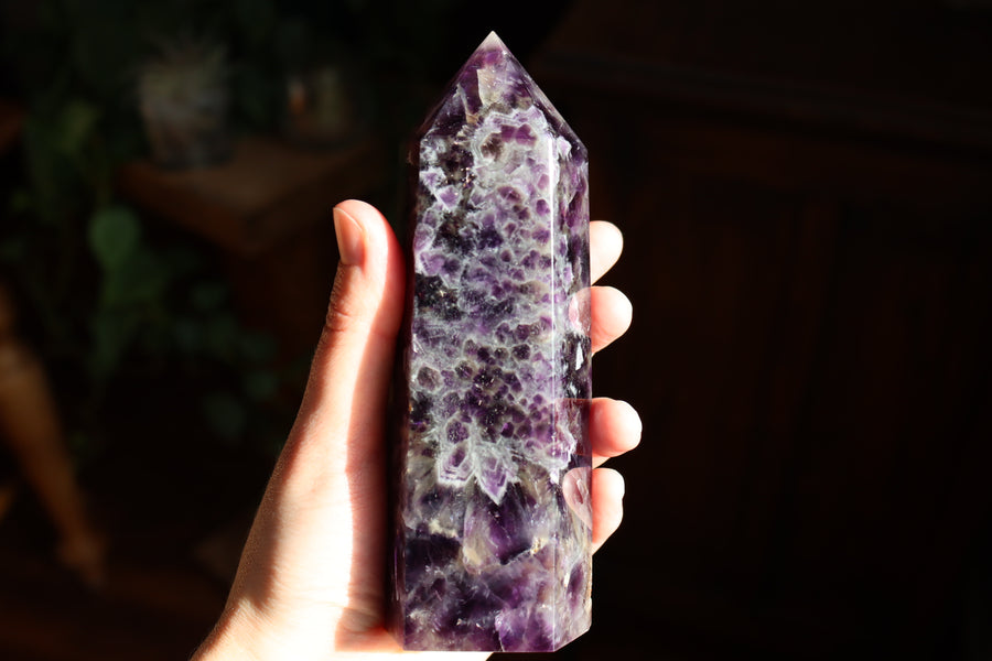 Chevron amethyst tower 10