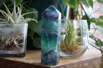 Rainbow fluorite tower 6