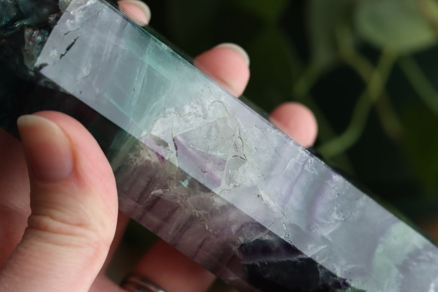 Rainbow fluorite tower 7