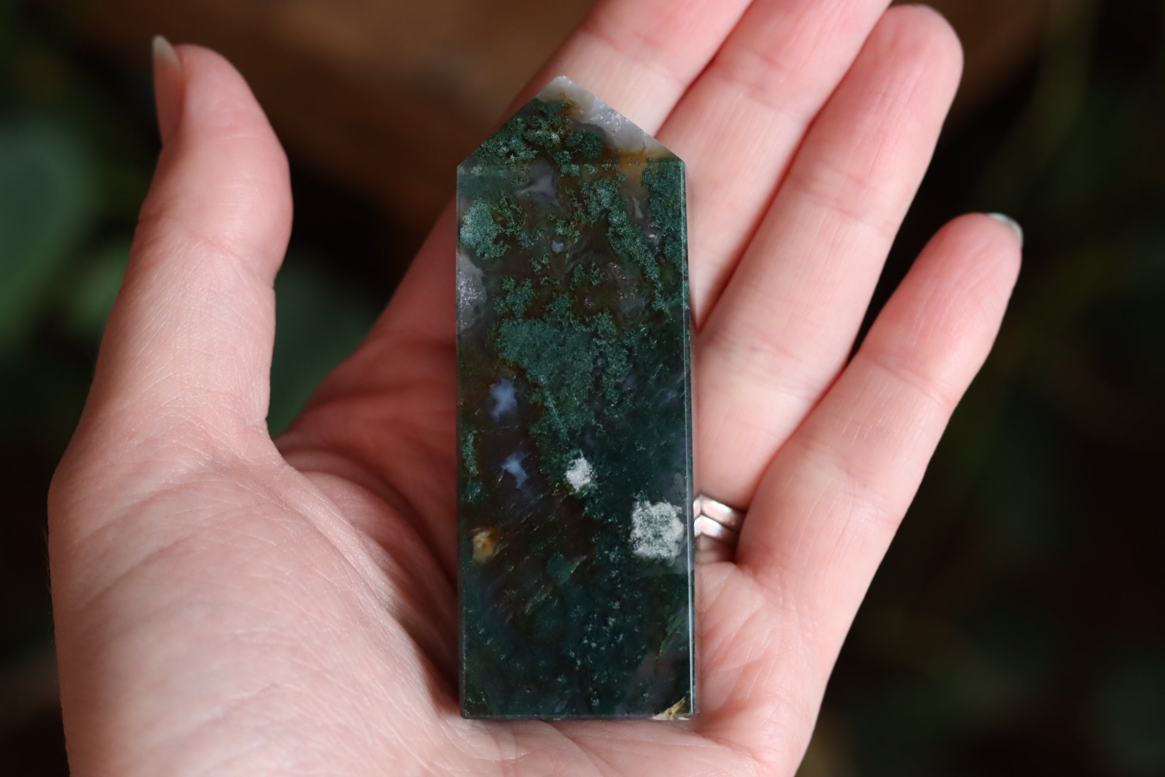 Moss agate tower 3