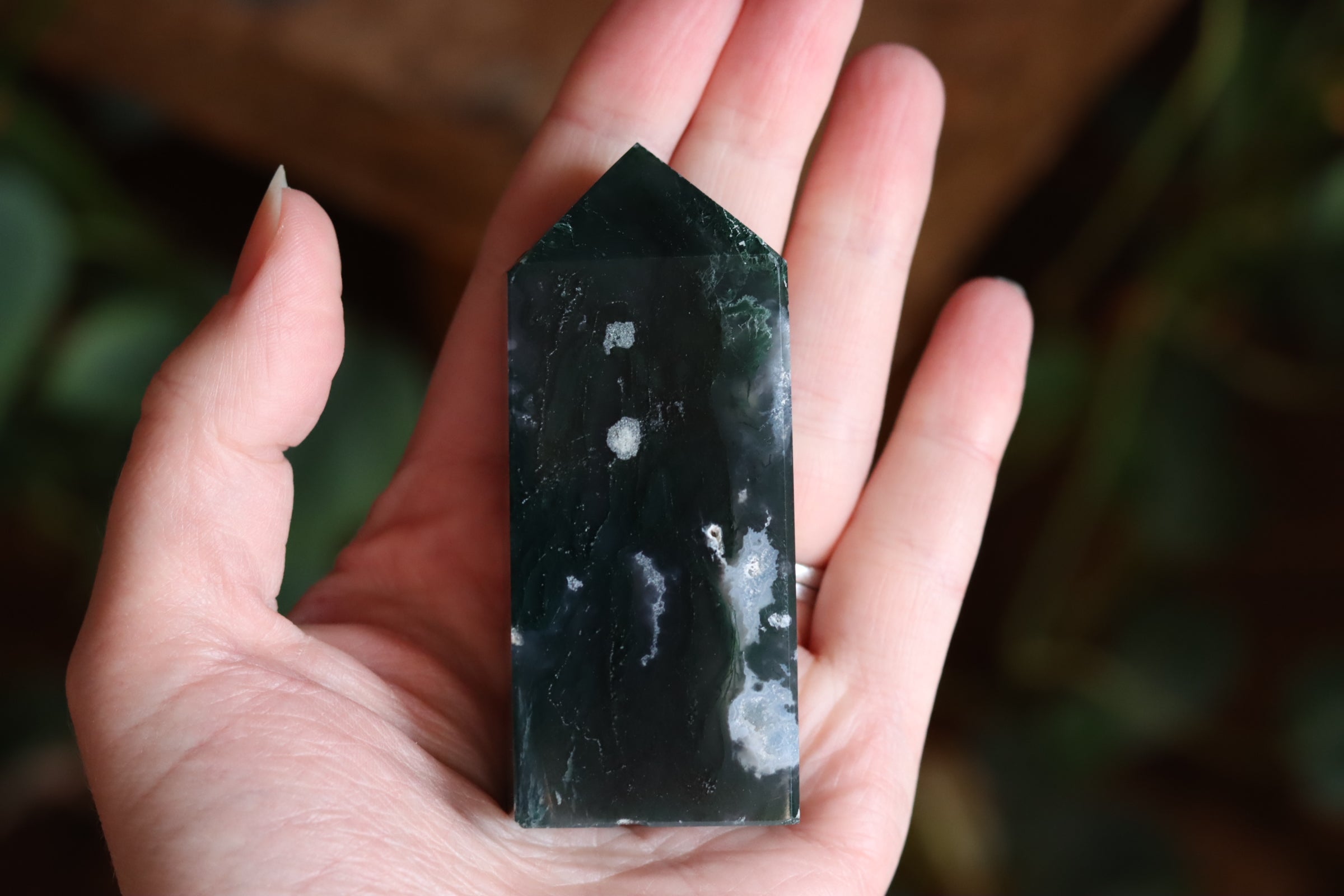 Moss agate tower 4