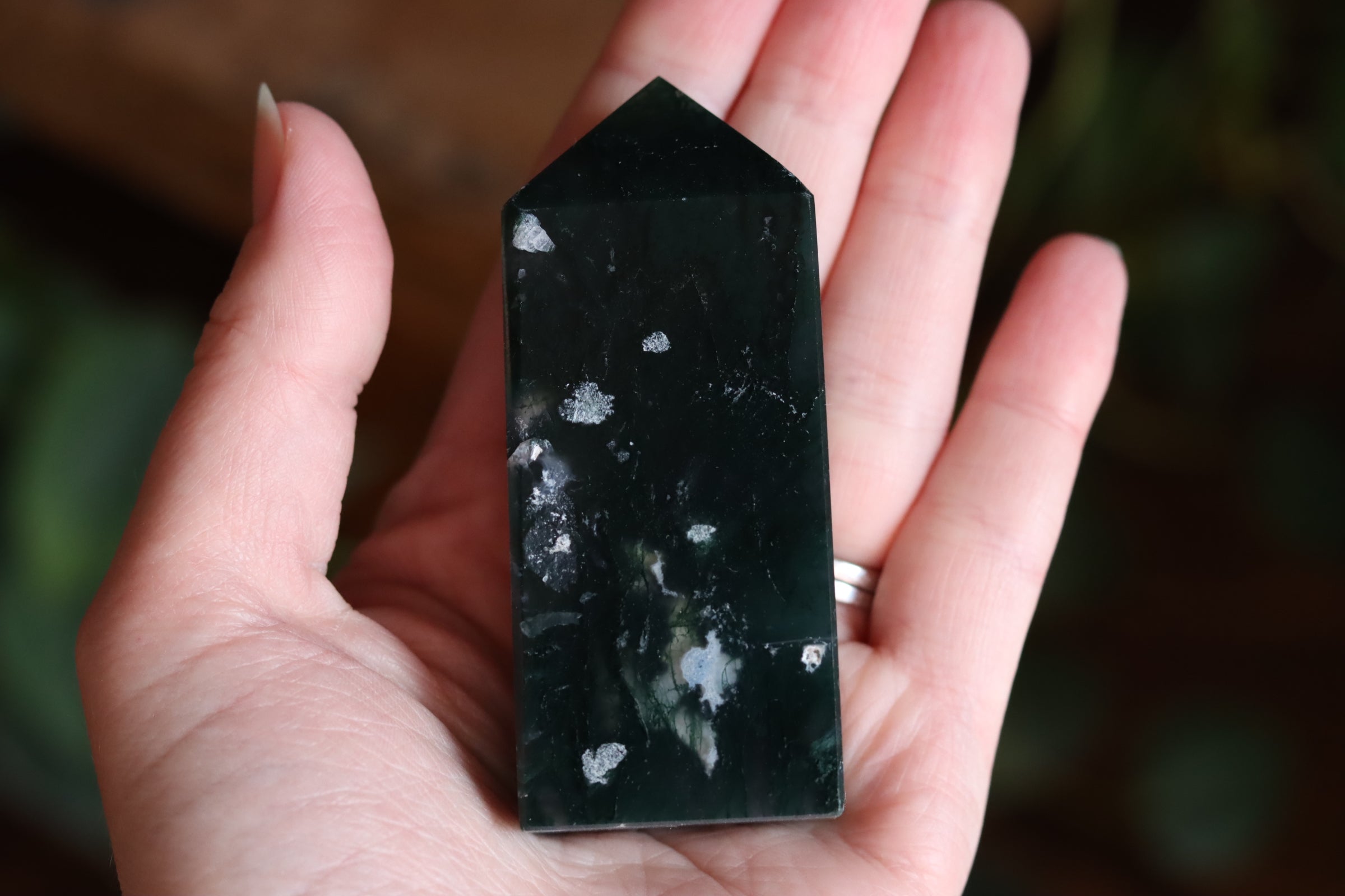 Moss agate tower 4