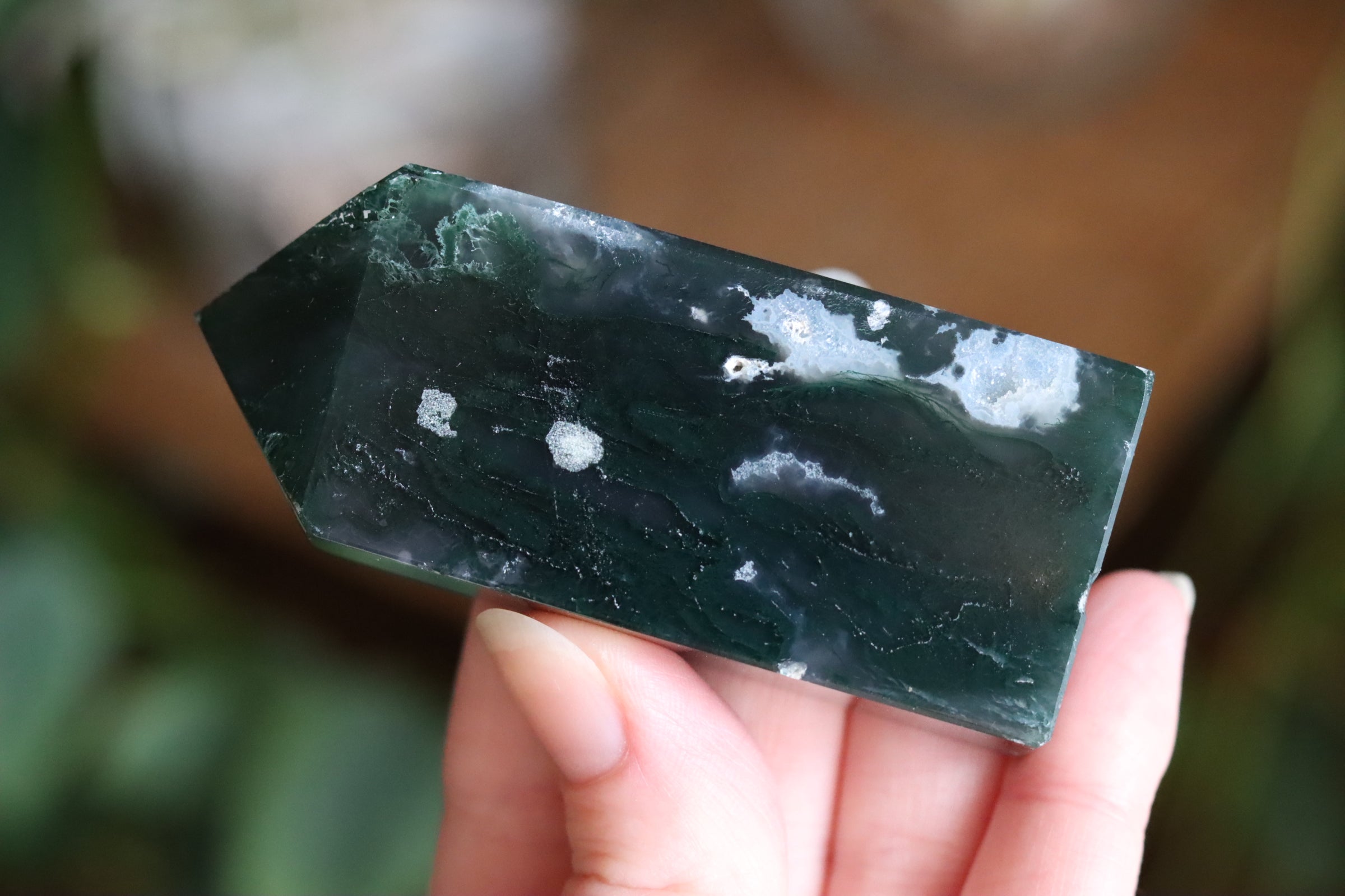 Moss agate tower 4