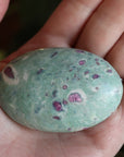 Ruby in fuchsite and kyanite pocket stone 1 new