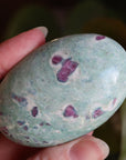 Ruby in fuchsite and kyanite pocket stone 1 new