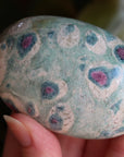 Ruby in fuchsite and kyanite pocket stone 4 new