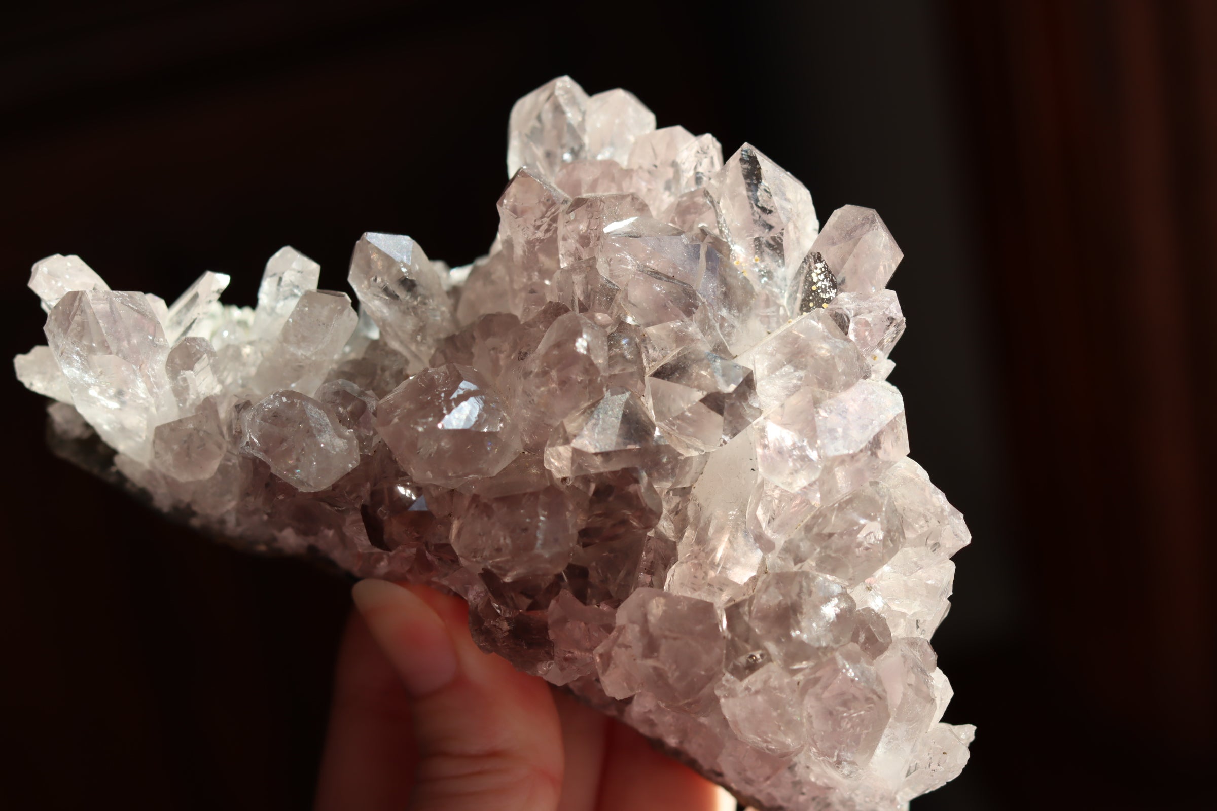 Smoky amethyst cluster 1