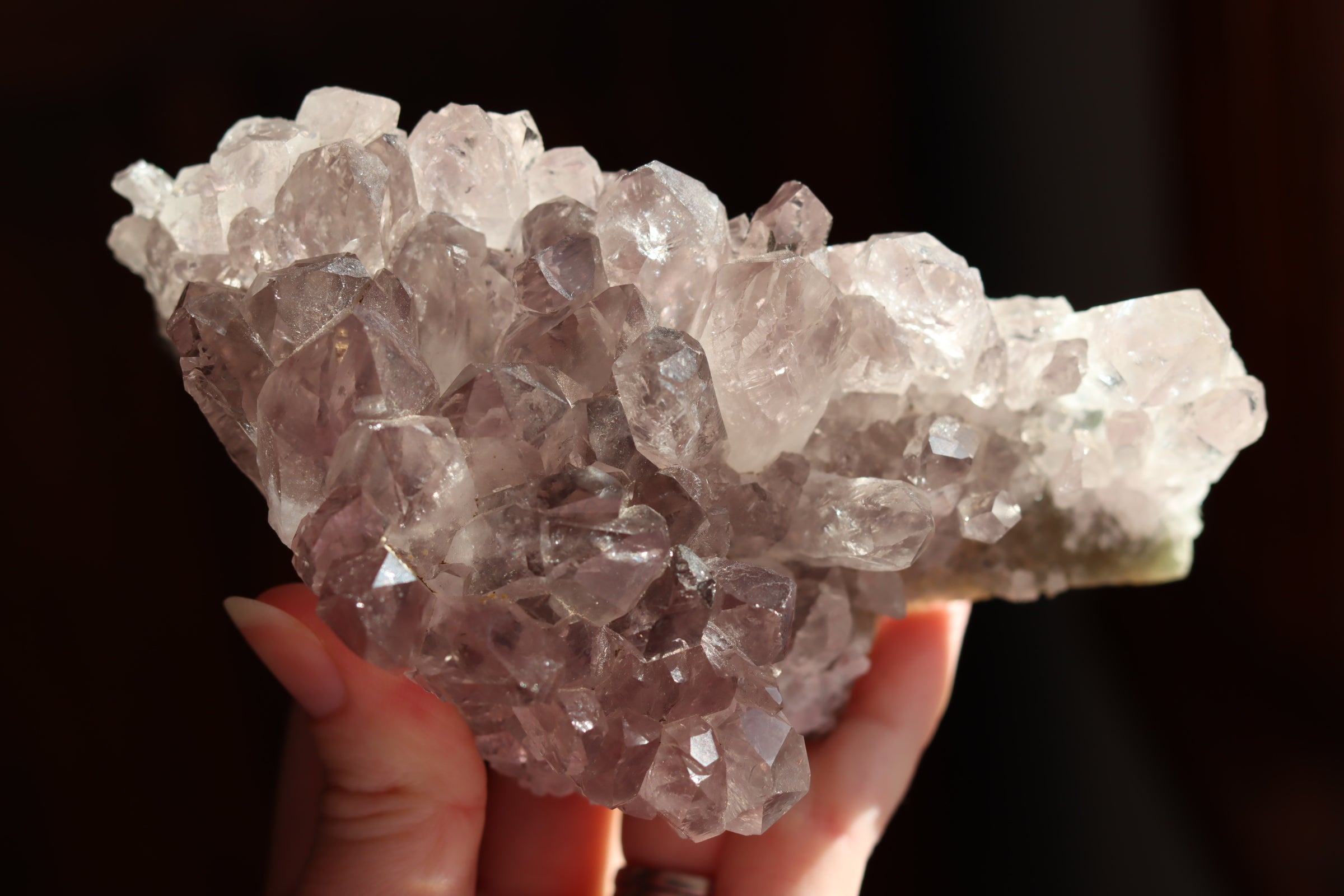 Smoky amethyst cluster 1