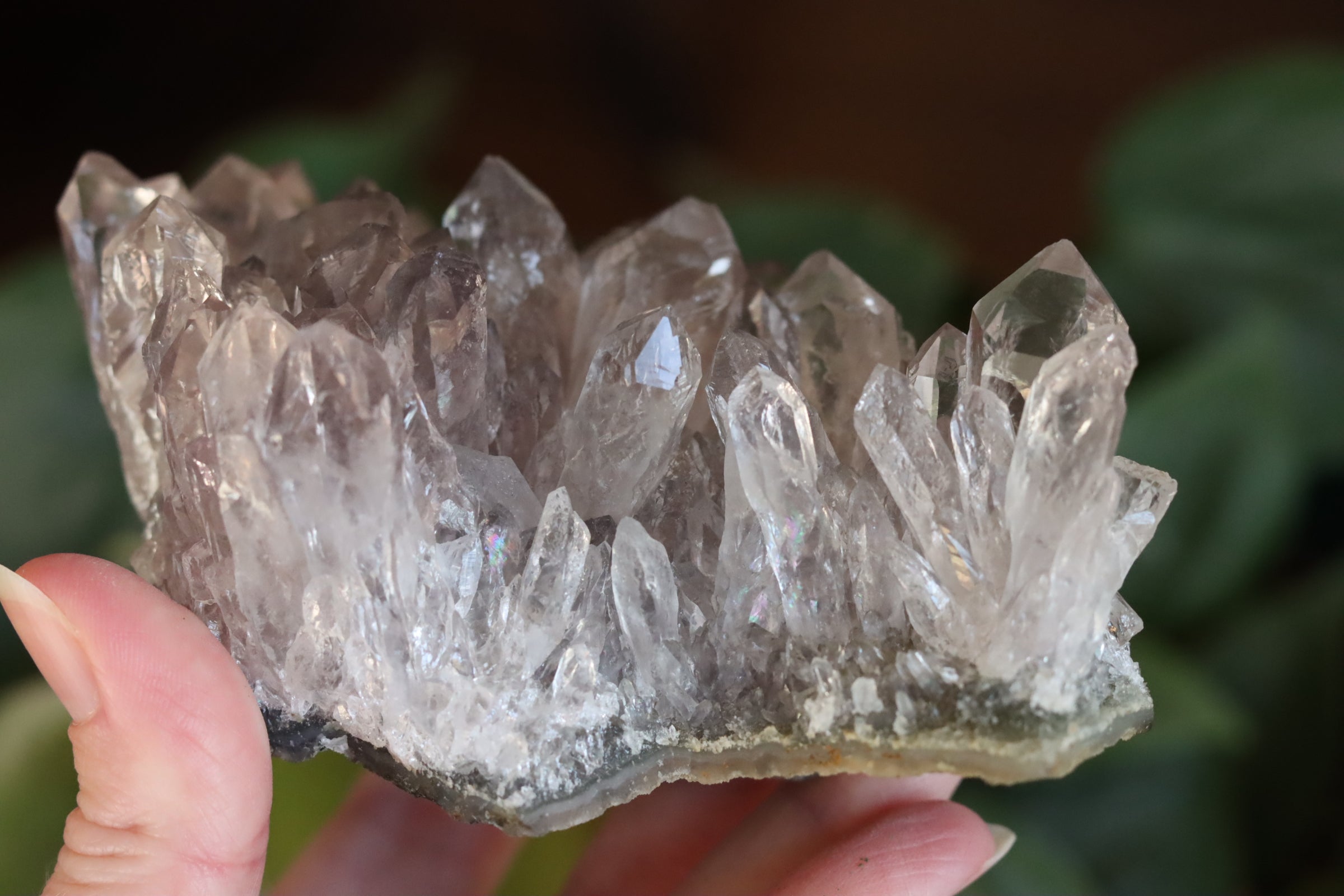 Smoky amethyst cluster 1