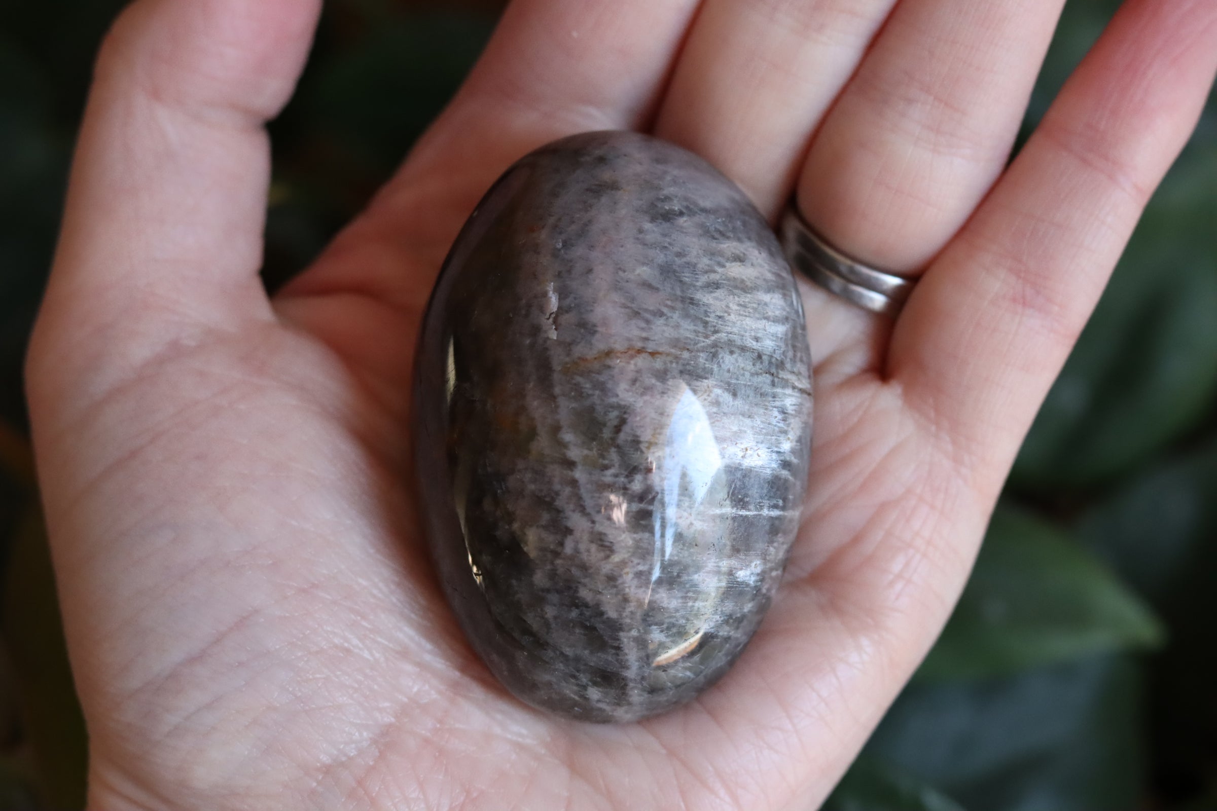 Black moonstone pocket stone 1