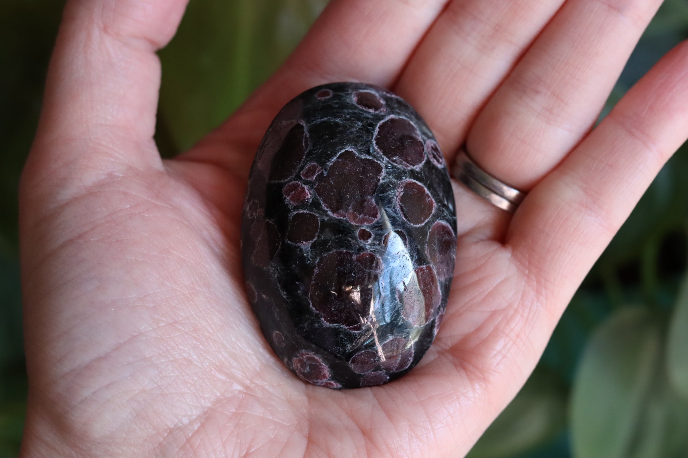 Garnet astrophyllite pocket stone 7