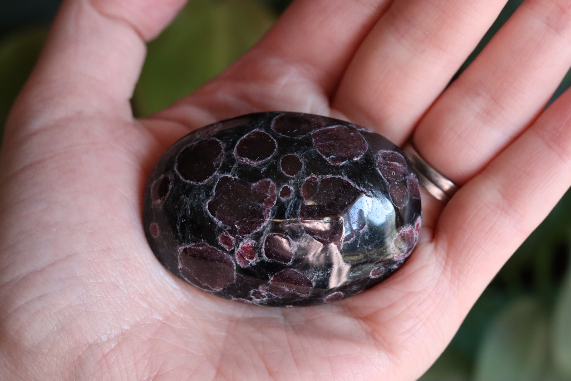 Garnet astrophyllite pocket stone 7