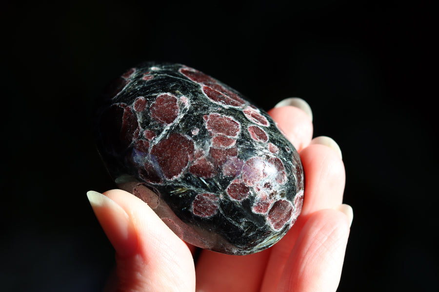 Garnet astrophyllite pocket stone 7 new