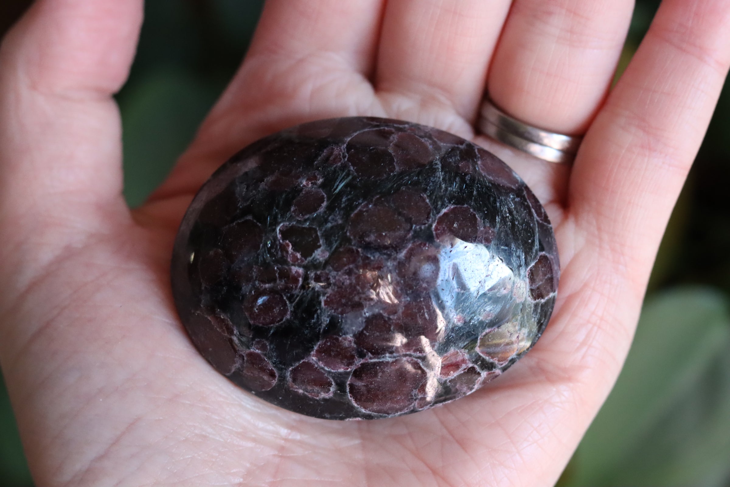 Garnet astrophyllite pocket stone 8