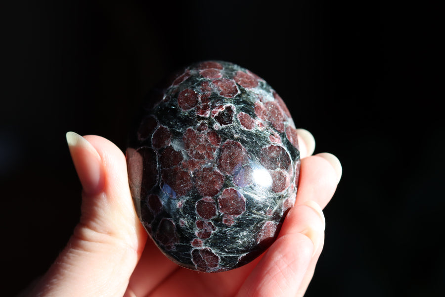 Garnet astrophyllite pocket stone 8 new