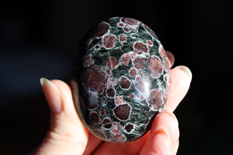 Garnet astrophyllite pocket stone 9 new
