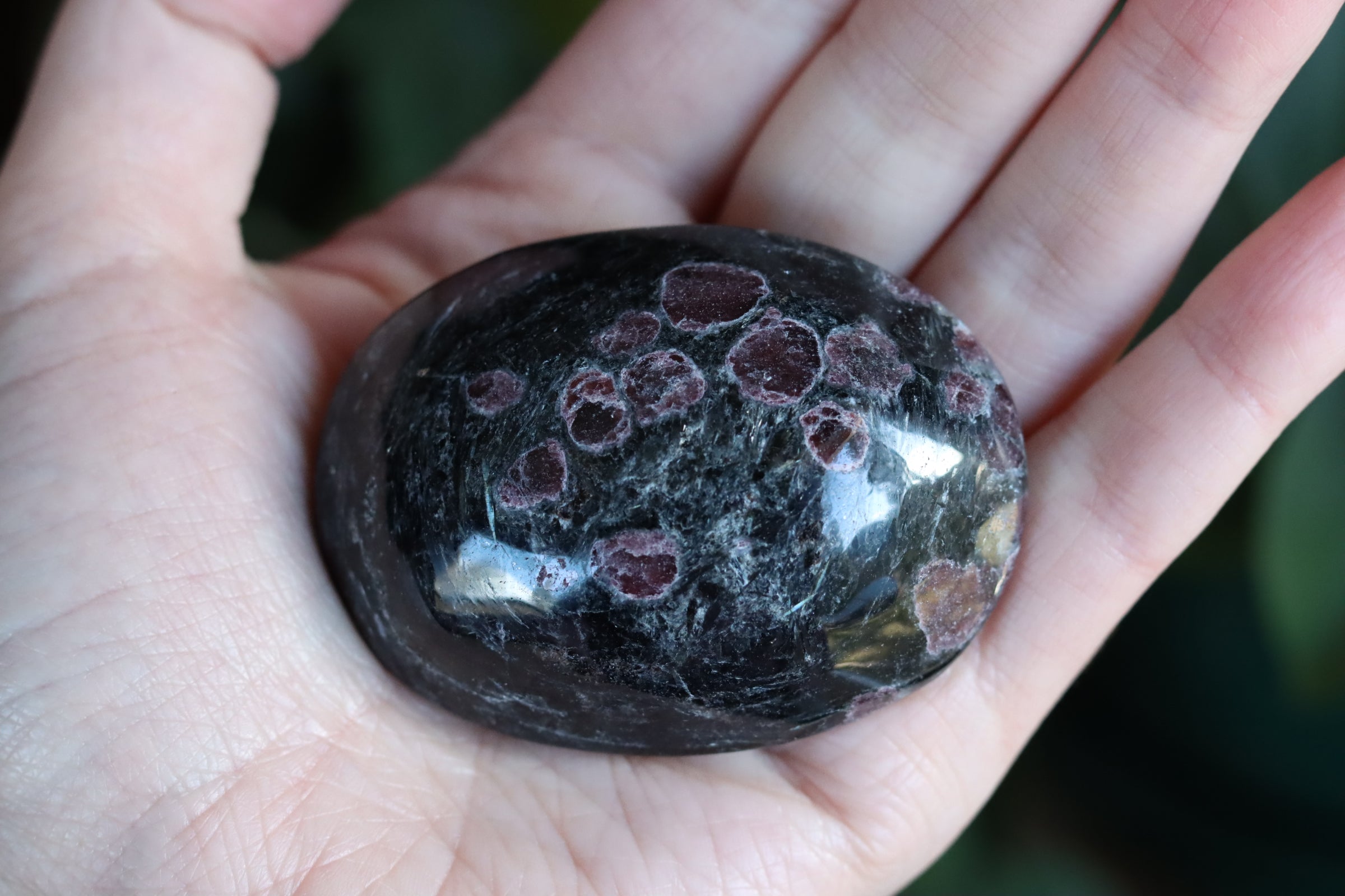 Garnet astrophyllite pocket stone 11