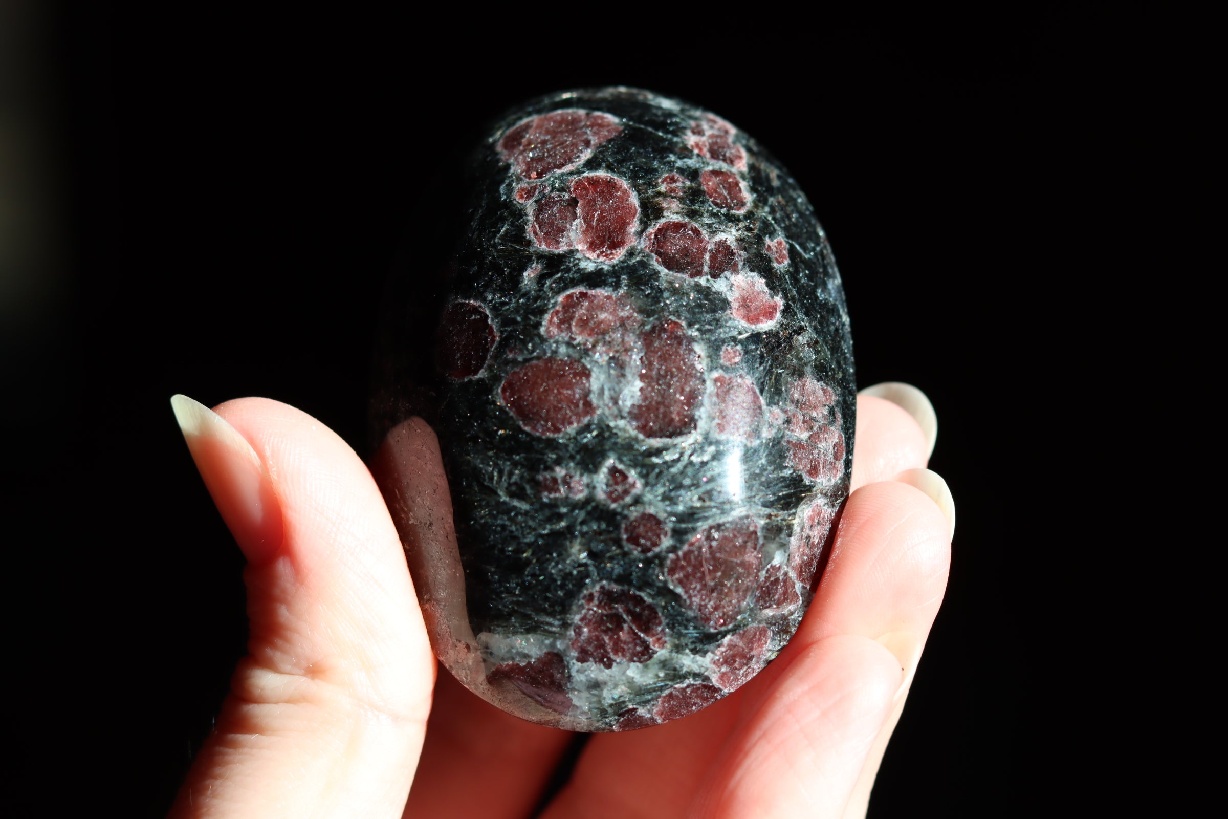 Garnet astrophyllite pocket stone 11