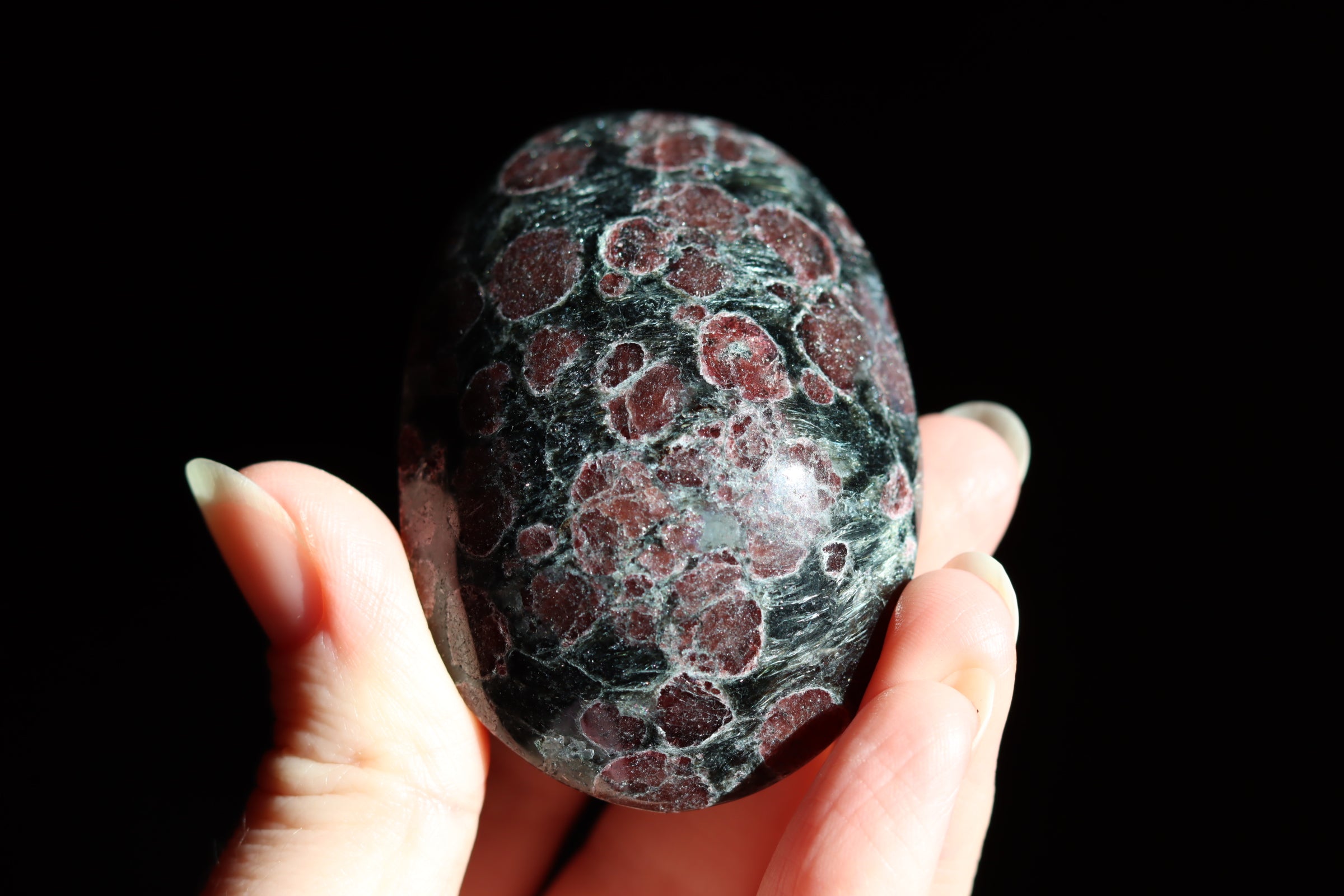 Garnet astrophyllite pocket stone 12