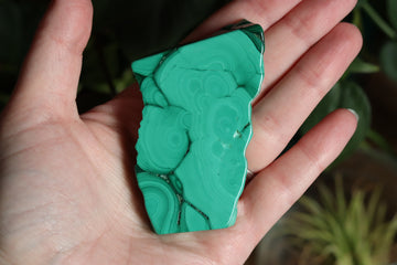 Semi polished malachite slab 6 new