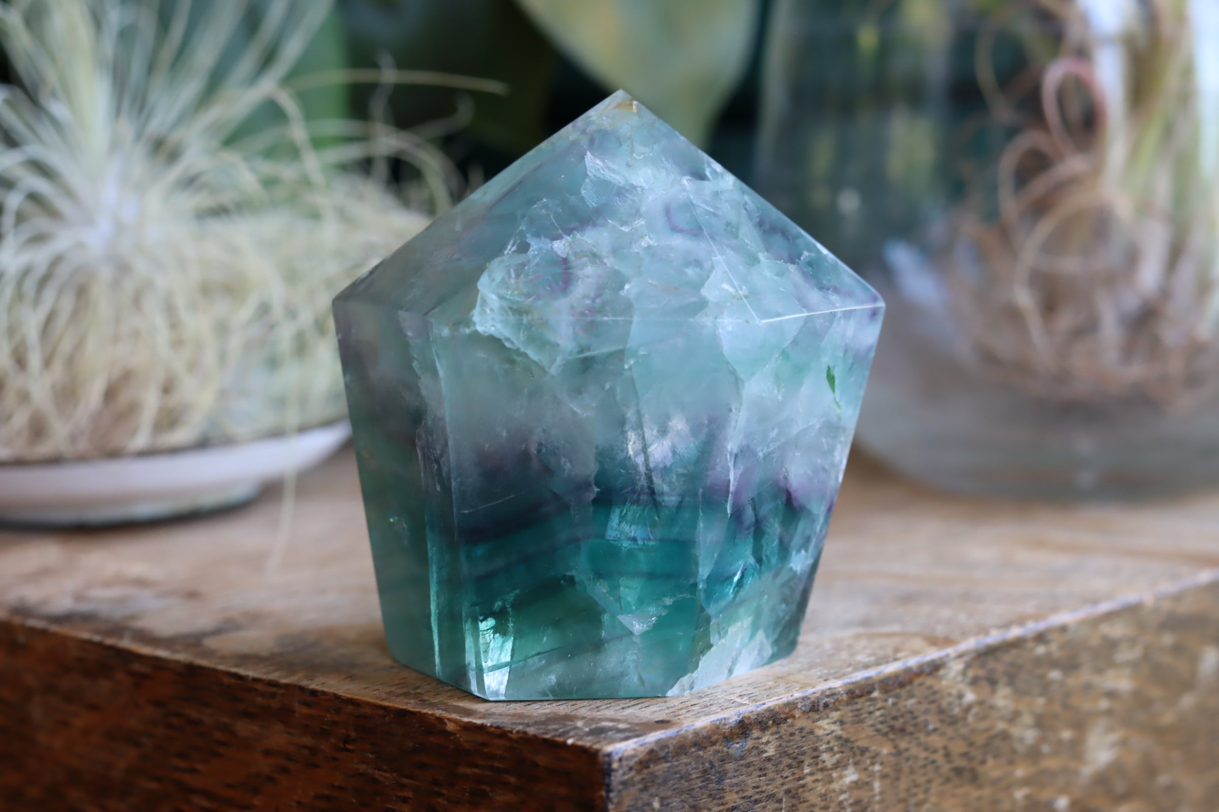 Chunky rainbow fluorite tower 22 new