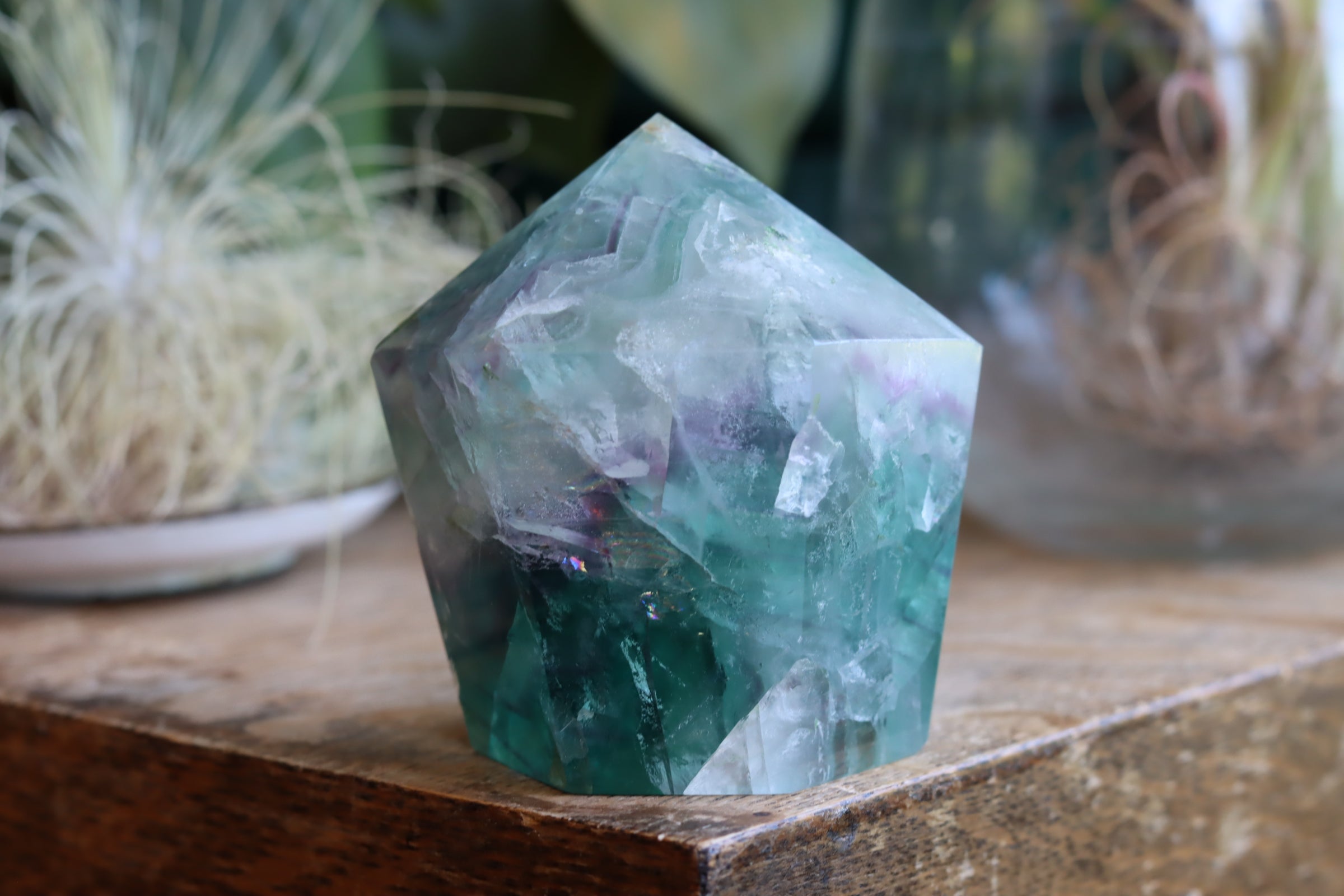 Chunky rainbow fluorite tower 22 new