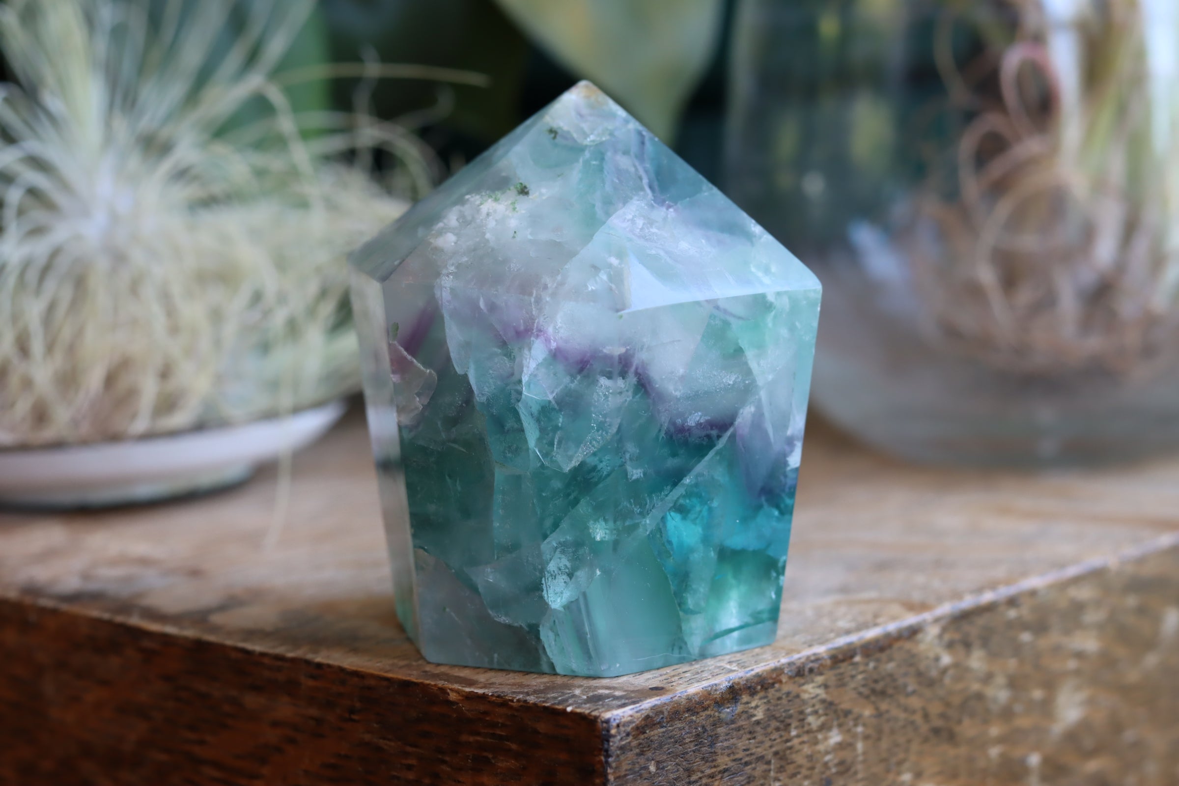 Chunky rainbow fluorite tower 22 new