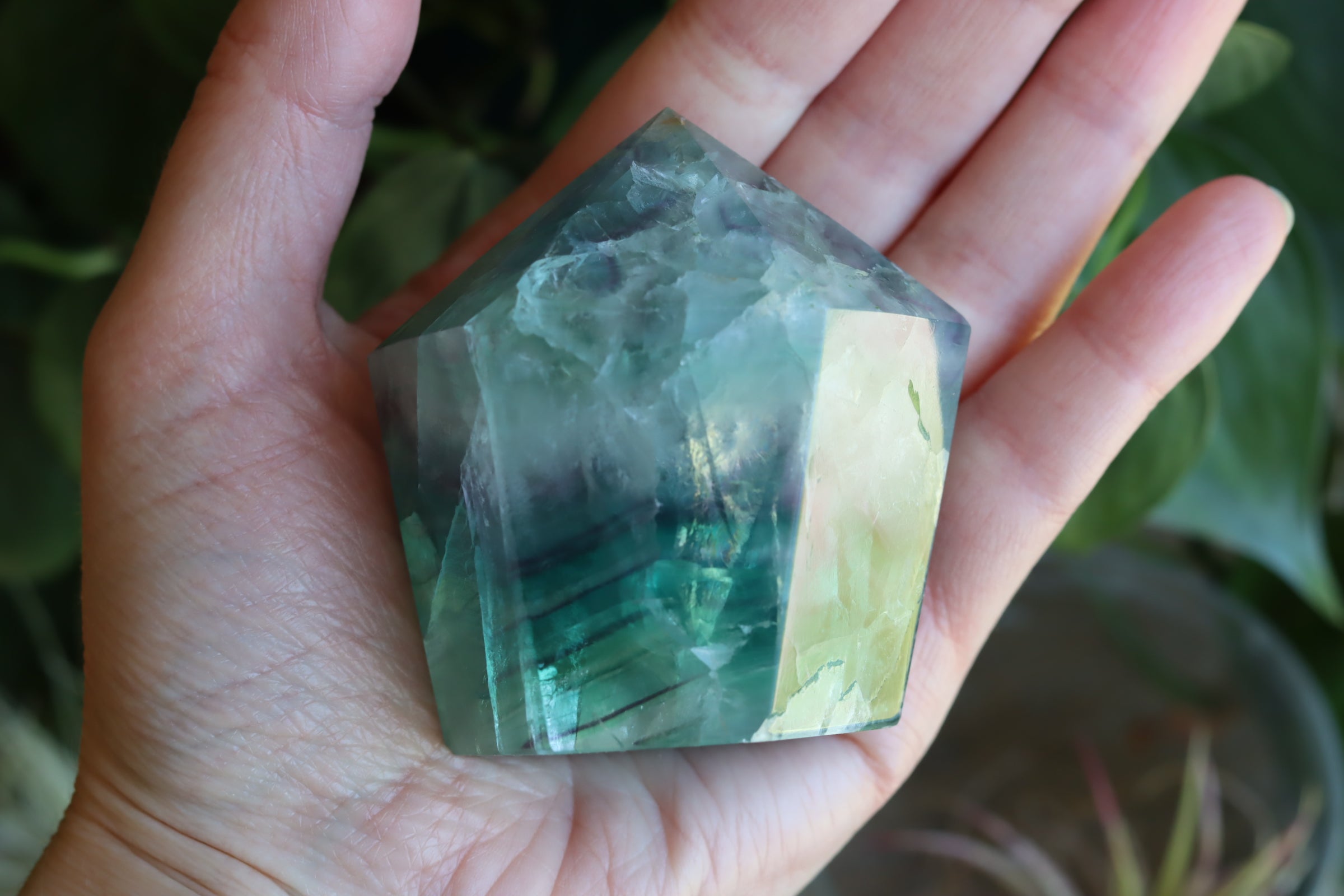 Chunky rainbow fluorite tower 22 new