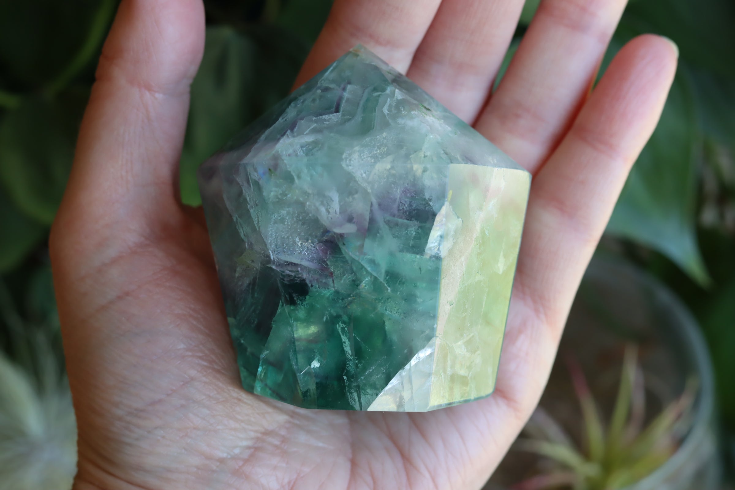 Chunky rainbow fluorite tower 22 new
